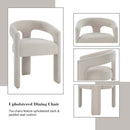 Gamarya Side Chair 2Pc, White Chenille Acme