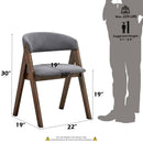 Keiki Side Chair 2Pc, Walnut Finish Acme