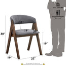 Keiki Side Chair 2Pc, Walnut Finish Acme