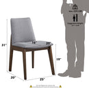 Kaela Side Chair 2Pc, Walnut Finish Acme