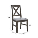 Marit Side Chair 2Pc, Gray Finish Acme