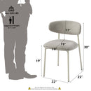 Ingram Side Chair 2Pc, Light Gray Finish Acme