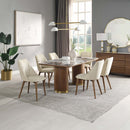 Willene Side Chair 2Pc, Beige Fabric & Walnut Finish Acme