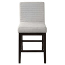 Edwyn Counter Height Chair 2Pc, Gray Linen & Espresso Finish Acme
