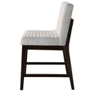 Edwyn Counter Height Chair 2Pc, Gray Linen & Espresso Finish Acme