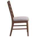 Mayah Side Chair 2Pc, Gray Linen & Walnut Finish Acme