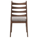 Mayah Side Chair 2Pc, Gray Linen & Walnut Finish Acme