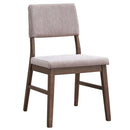 Seda Side Chair 2Pc, Dusty Mauve Corduroy & Walnut Finish Acme
