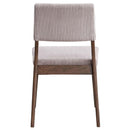 Seda Side Chair 2Pc, Dusty Mauve Corduroy & Walnut Finish Acme