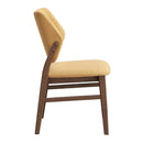 Sarha Side Chair 2Pc, Yellow Fabric & Walnut Finish Acme