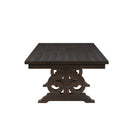 Maisha Dining Table, Rustic Walnut Finish Acme