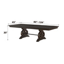 Maisha Dining Table, Rustic Walnut Finish Acme