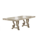 Ragenardus Dining Table w/Leaf, Antique White Finish Acme