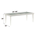 Maverick Dining Table, Platinum Finish Acme