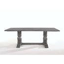 Leventis Dining Table, Weathered Gray Finish Acme