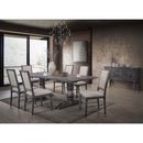 Leventis Dining Table, Weathered Gray Finish Acme