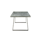 Kaylia Dining Table, Aluminum & Gunmetal Finish Acme