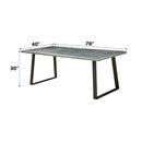 Kaylia Dining Table, Aluminum & Gunmetal Finish Acme