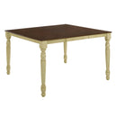 Dylan Counter Height Table, Buttermilk & Oak Finish Acme