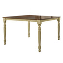 Dylan Counter Height Table, Buttermilk & Oak Finish Acme