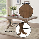 Harald Dining Table, Gray Oak Finish Acme