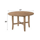 Kendric Dining Table, Rustic Oak Finish Acme