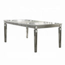 Kacela Dining Table, Mirrored & Champagne Finish Acme