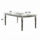 Kacela Dining Table, Mirrored & Champagne Finish Acme