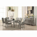 Kacela Dining Table, Mirrored & Champagne Finish Acme