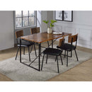 Jurgen Dining Table, Oak & Black Finish Acme
