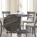 Leventis Dining Table, Weathered Gray Finish Acme