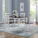 Green Leigh Dining Table, White & Walnut Finish Acme