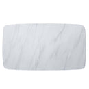 Madan Dining Table, Marble Top & Weathered Gray Finish Acme