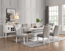 Elizaveta Dining Table w/Pedestal Base, Faux Crystal Diamonds Acme