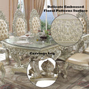 Sorina Dining Table, Antique Gold Finish Acme