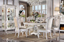 Vendome Round Dining Table w/Pedestal Base, Antique Pearl Finish Acme