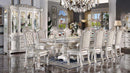 Vendome Dining Table w/Pedestal Base, Antique Pearl Finish Acme