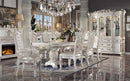 Vendome Dining Table w/Pedestal Base, Antique Pearl Finish Acme