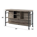Edina Counter Height Table, Antique Oak & Sandy Gray Finish Acme