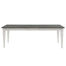 Katia Dining Table w/Leaf, Rustic Gray & Weathered White Finish Acme