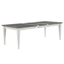 Katia Dining Table w/Leaf, Rustic Gray & Weathered White Finish Acme