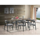 Lanae Dining Table w/Leaf, Natural & Black Finish Acme