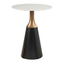 Jaramillo Counter Height Table, Natural Marble Top & Black Finish Acme
