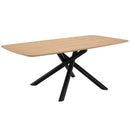 Lawton Dining Table, Natural & Black Finish Acme