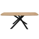 Lawton Dining Table, Natural & Black Finish Acme
