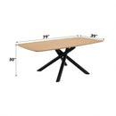 Lawton Dining Table, Natural & Black Finish Acme
