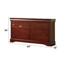 Louis Philippe III 6 Drawers Dresser, Cherry Finish Acme