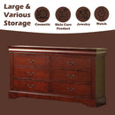 Louis Philippe III 6 Drawers Dresser, Cherry Finish Acme