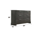 Lantha 6 Drawers  Dresser, Gray Oak Finish Acme