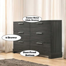 Lantha 6 Drawers  Dresser, Gray Oak Finish Acme
